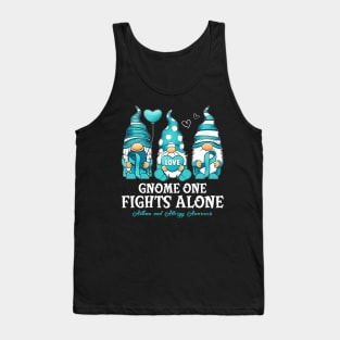 Gnome One Fights Alone Asthma and Allergy Awareness Warrior Tank Top